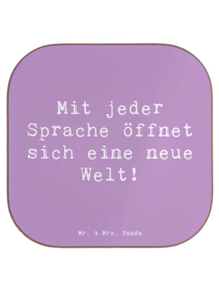 Bierdeckel Spruch Sprachen lernen mit Spruch in Lavendeltraum