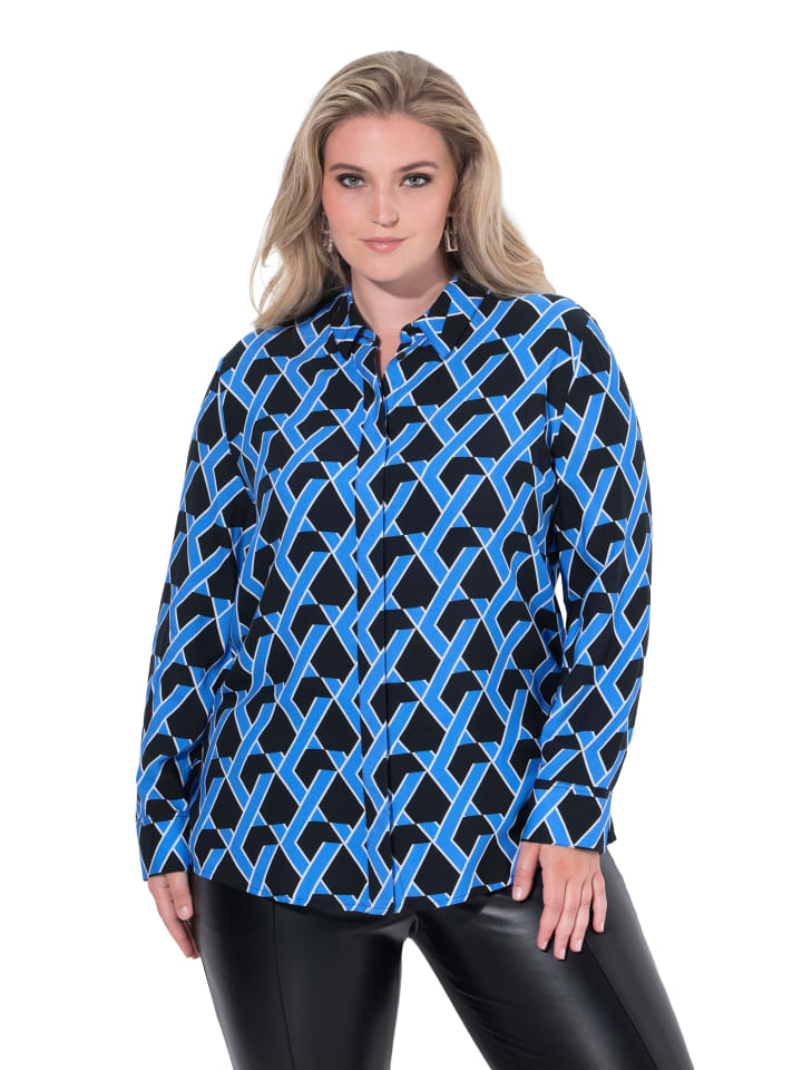Hemdbluse in royalblau