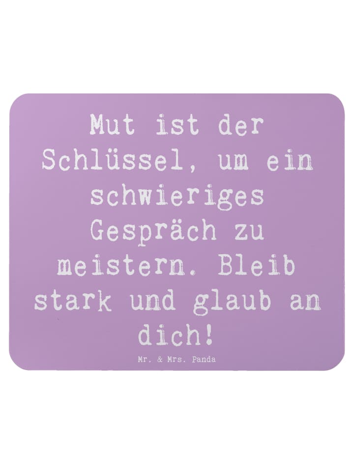 Mauspad Spruch Ein schwieriges Gespräch führen ... in Lavendeltraum