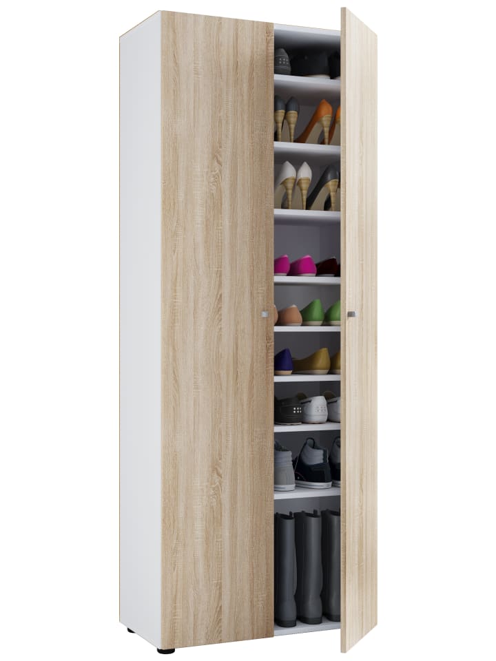 Schuhschrank Vandol I Weiß 71 x 37 cm