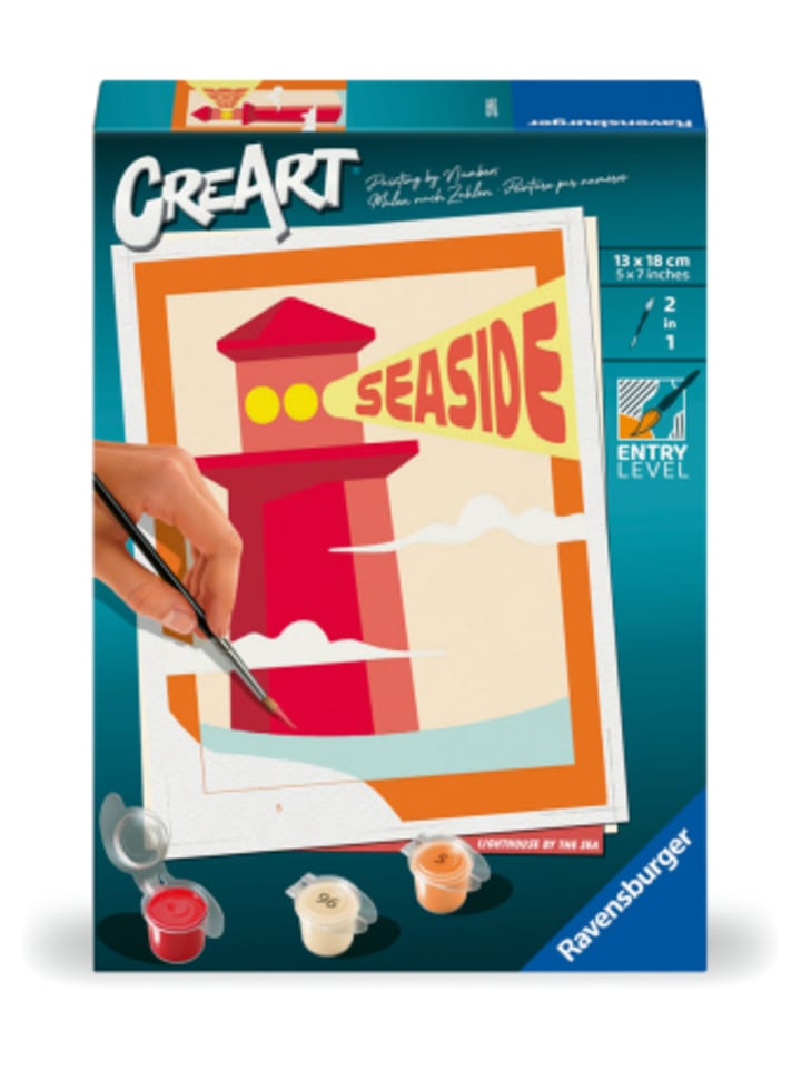 Spiel - CreArt, Malen nach Zahlen Gallery Wall - Leuchtturm am Strand