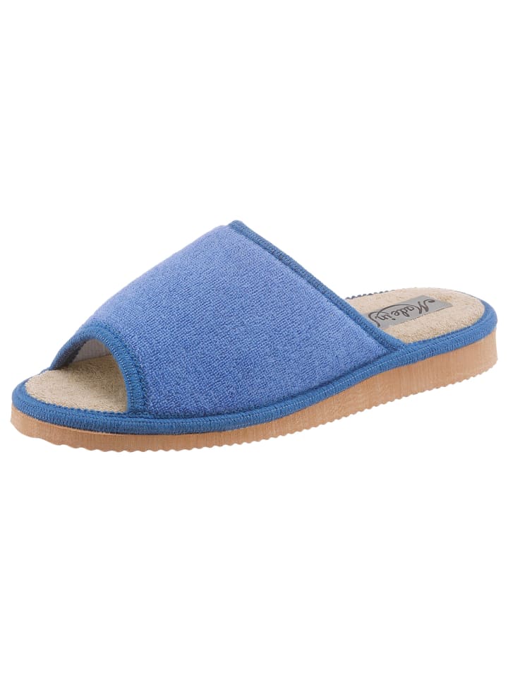 Pantoffel in blau + marine