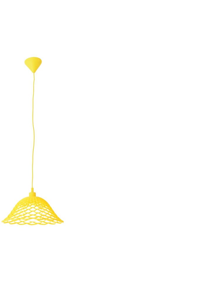 Pendelleuchte "Cera" in gelb - (L)35 cm x (B)35 cm x (H)108 cm
