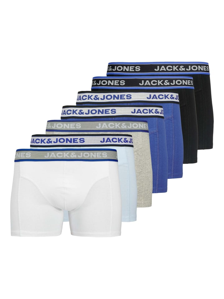 Boxershort 7er Pack in Schwarz/Blau/Grau/Weiß