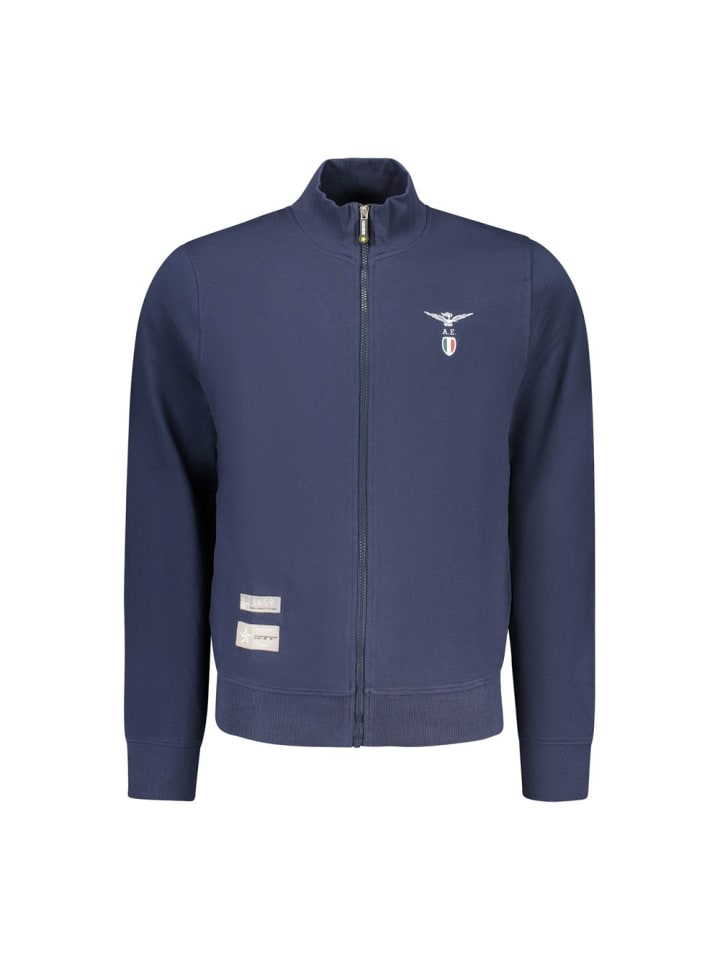 Blau Baumwolle Herren Sweatshirt