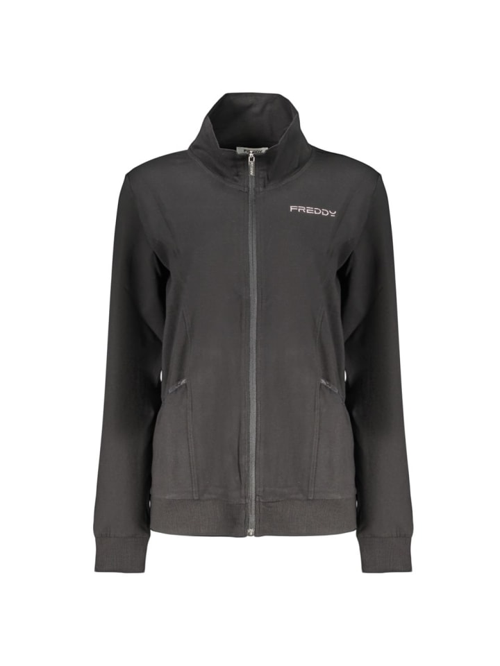 Schwarz Baumwolle Damen Sweatshirt