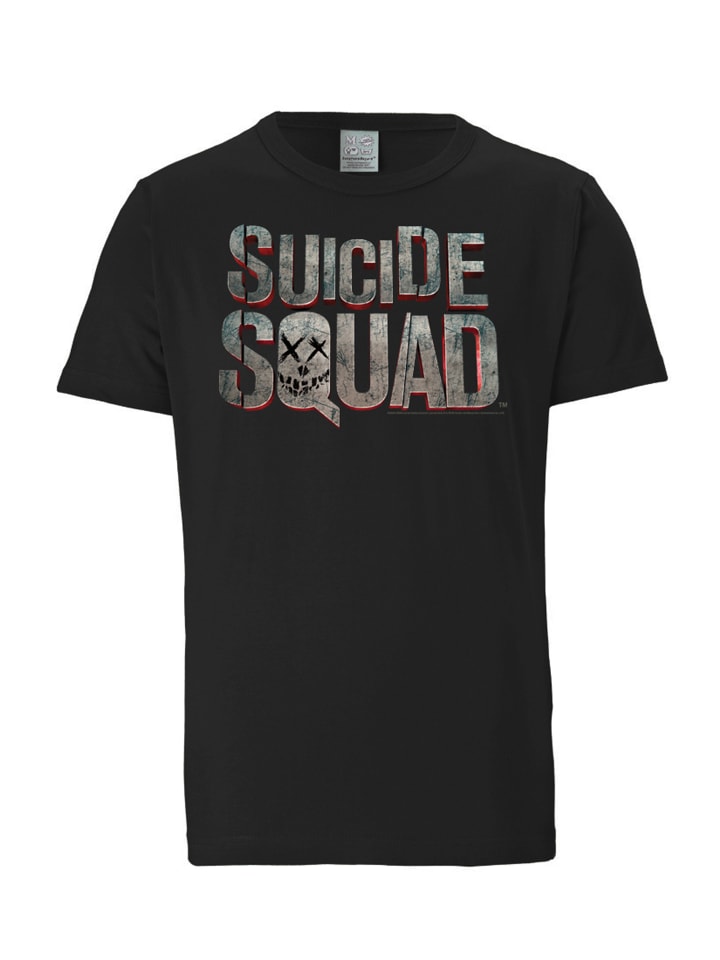 T-Shirt Suicide Squad Logo in schwarz