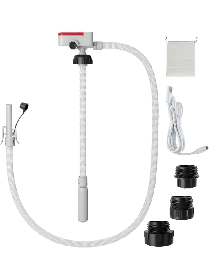 Kraftstoff Umfüllpumpe mit Auto-Stopp-Sensor in Weiß