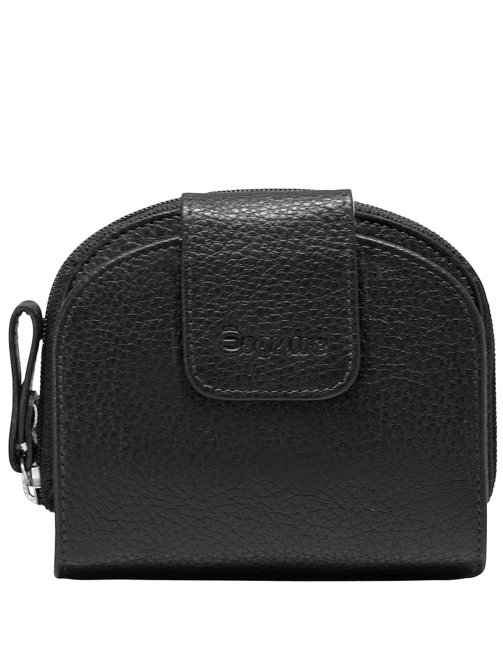 Primavera Geldbörse Leder 11 cm schwarz