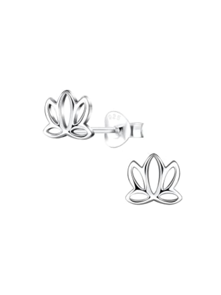 Ohrstecker LOTUS FLOWER in 925 Sterling Silber, 2-tlg.