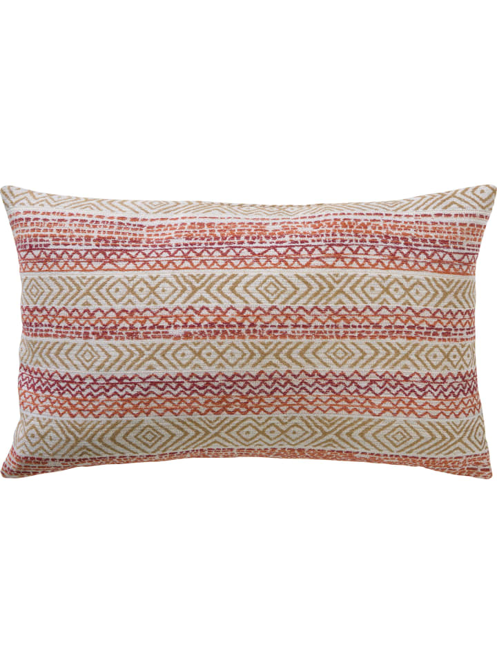 Jacquard, Baumwollmischung, Gewebt Kissenbezug in rot-taupe