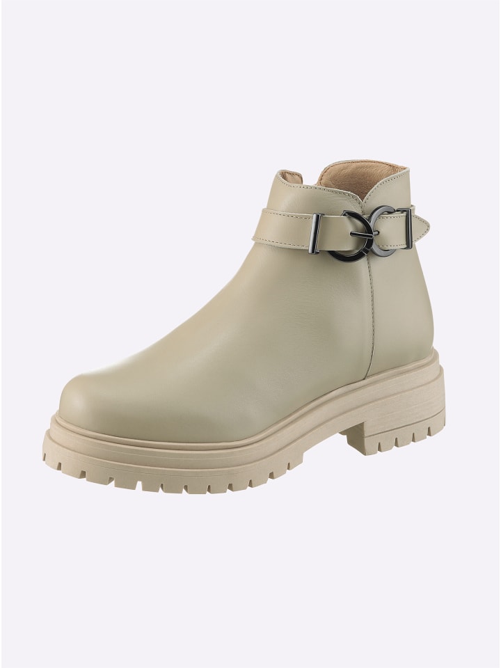 Stiefelette in ecru