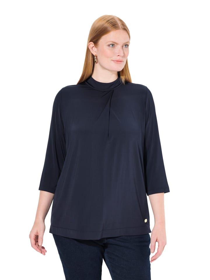 Langarmshirt in dunkles marine