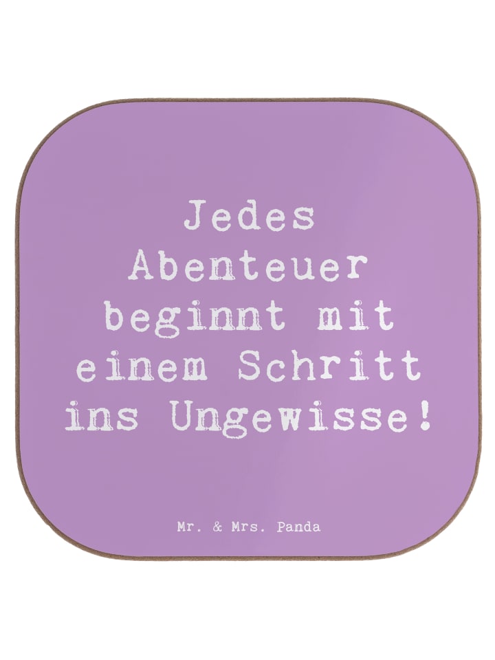 Untersetzer Spruch Ungewissheit akzeptieren mit... in Lavendeltraum