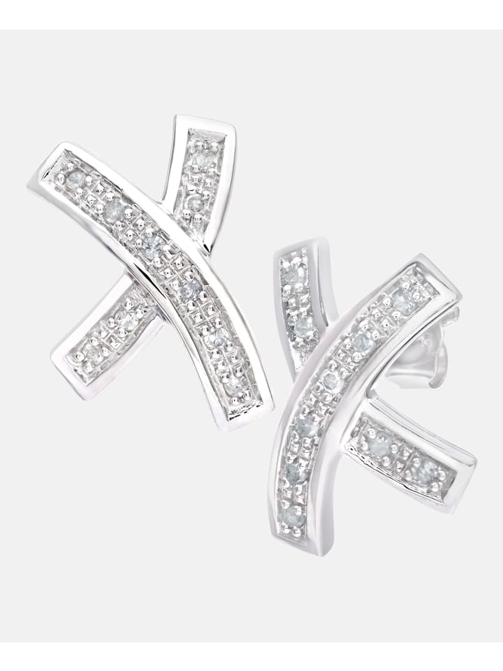 Ohrringe aus 375 Weißgold mit Diamant