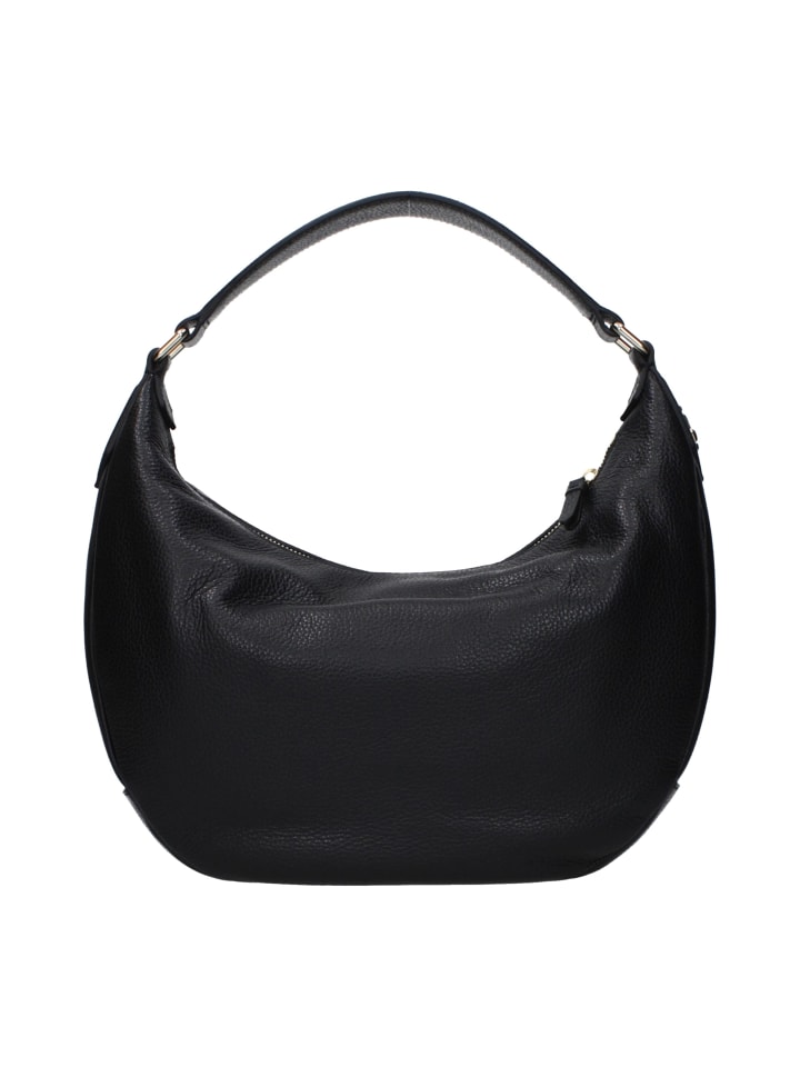 Schwarz Leder Schulter Tasche