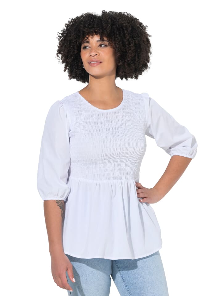 Bluse in schneeweiß