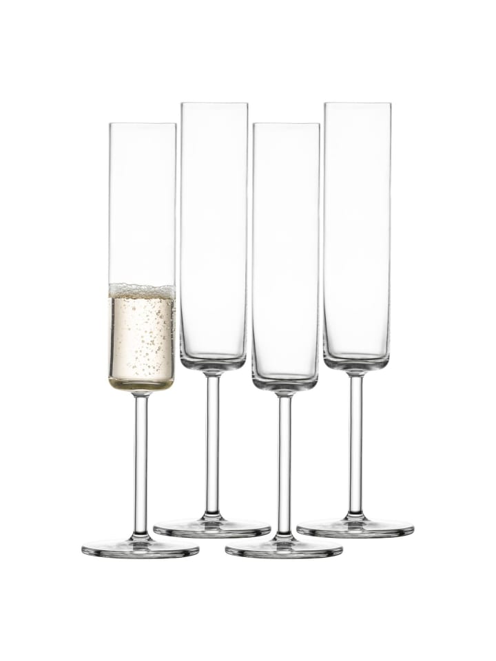 4er Set Sektgläser Modo in Transparent 163 ml