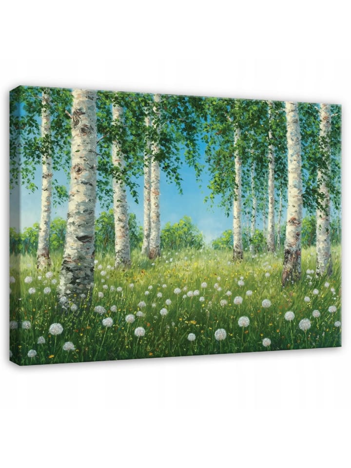 Leinwandbild Wald in Grün