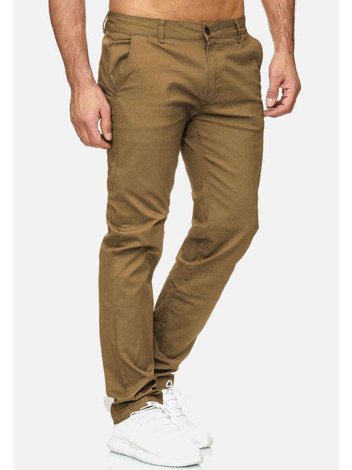 Chino Stretch Hose Basic Denim Design Hose Fredy & Roy in Dunkelbraun