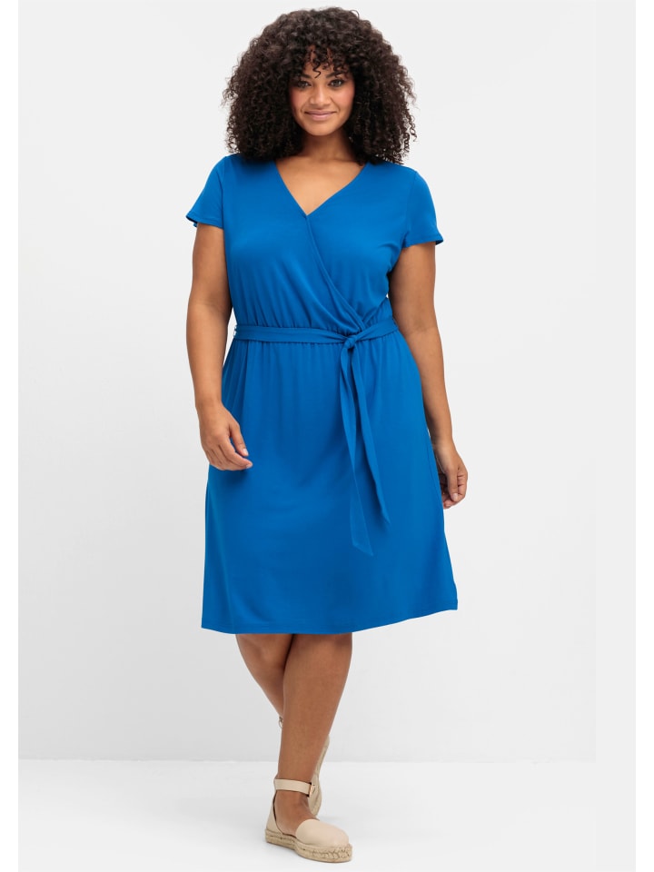 Jerseykleid in kobaltblau