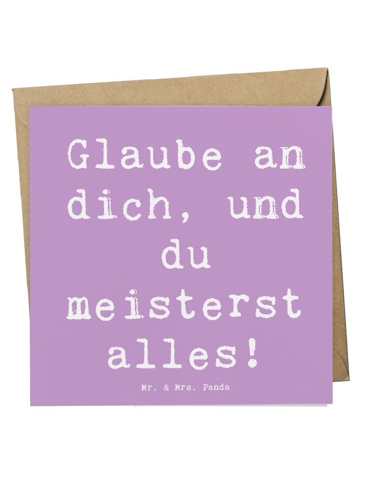 Glückwunschkarte Spruch Stolpersteine im Alltag... in Lavendeltraum