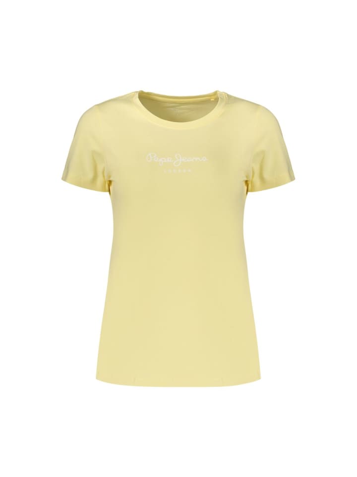 Gelb Baumwolle Damen T-Shirt