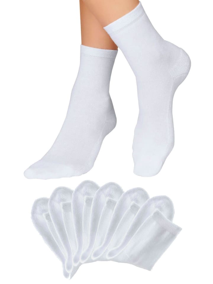 Socken in 6x weiß