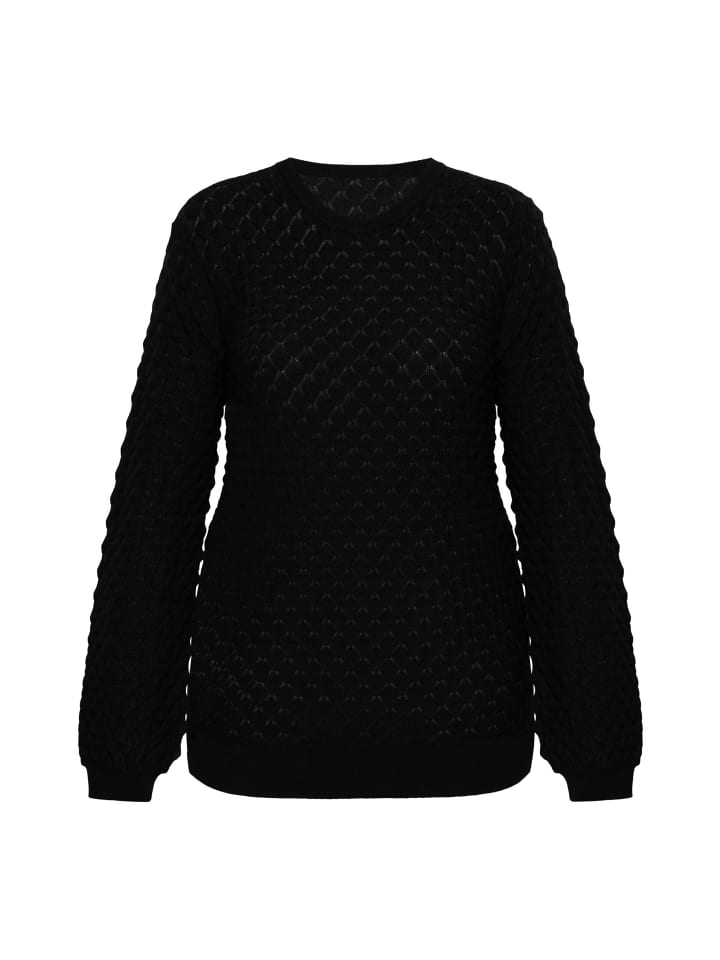 Women Strick Pullover in Schwarz