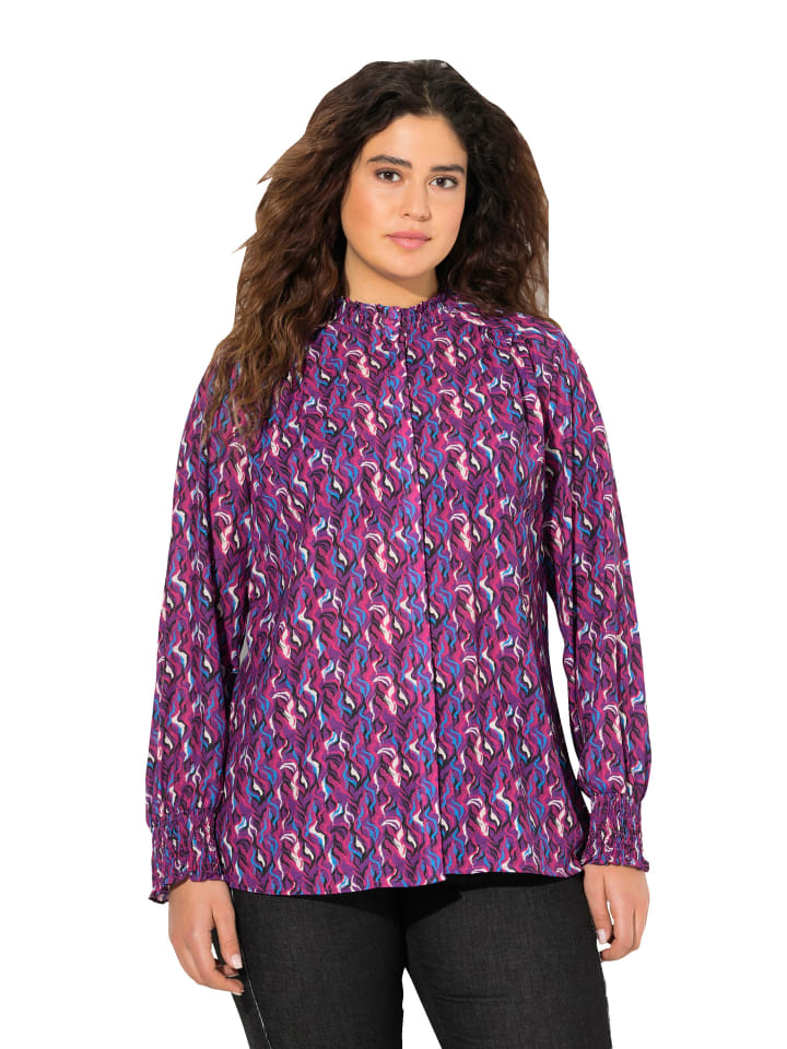 Bluse in dunkles violett