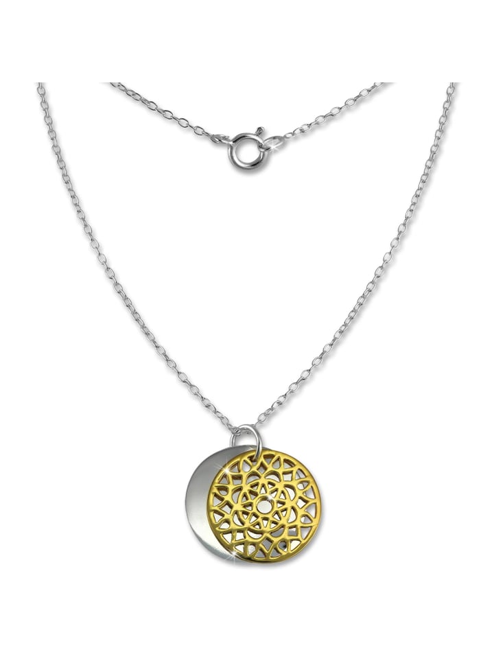 Halskette Silber 925 Sterling Silber vergoldet (Rosegold 585) ca. 45cm