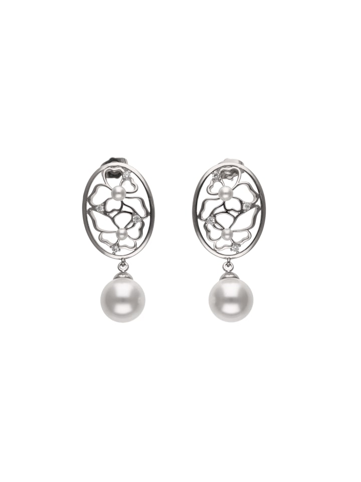 Women Earrings in Silver White