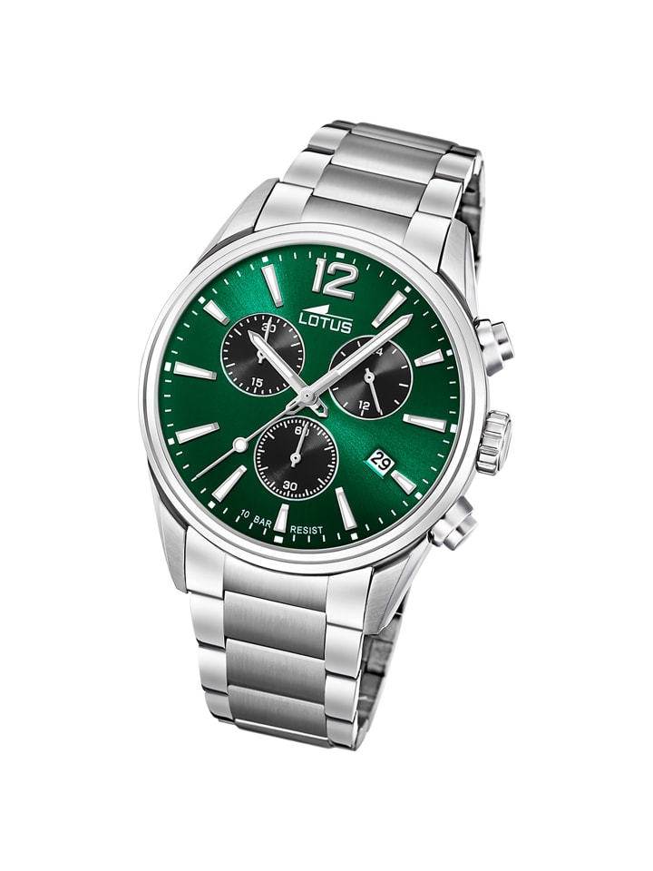 Chronograph-Armbanduhr Lotus Classic silber groß (ca. 42mm)