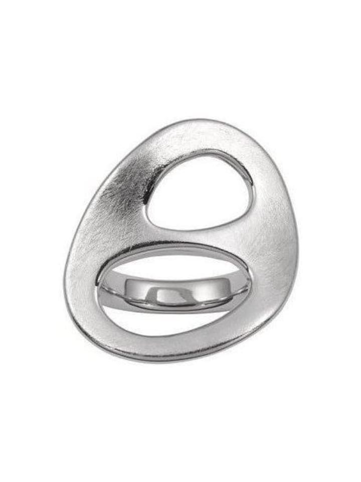 Fossil Damenring aus Edelstahl in Silber