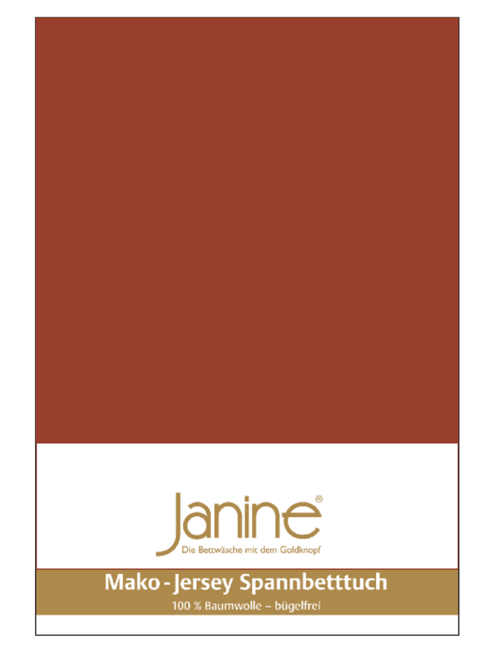 Janine Spannbetttuch Mako Feinjersey 5007 in tabasko