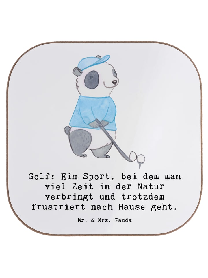 Bierdeckel Golf Erlebnis mit Spruch in Weiß