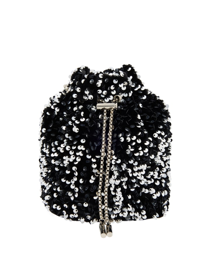 Women Bucket Bag in Silver