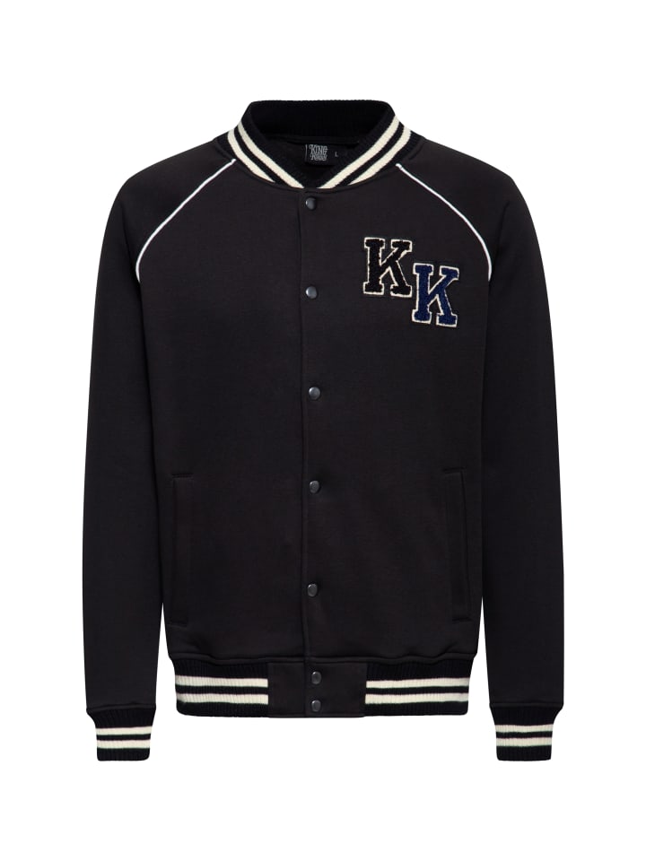 King Kerosin Collegejacke Salt Lake Race in schwarz