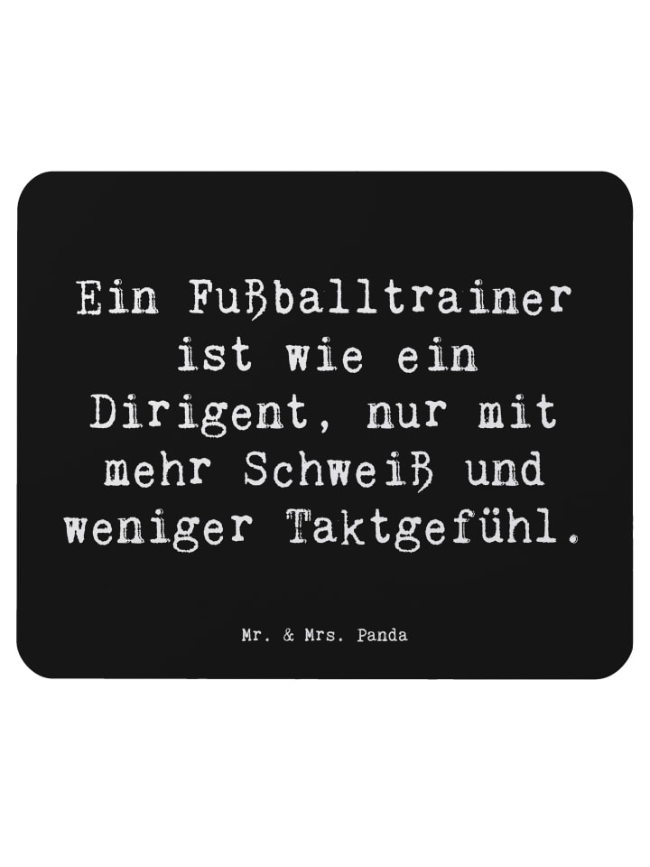 Mousepad Spruch Fußballtrainer Dirigent mit Spruch in Schwarz