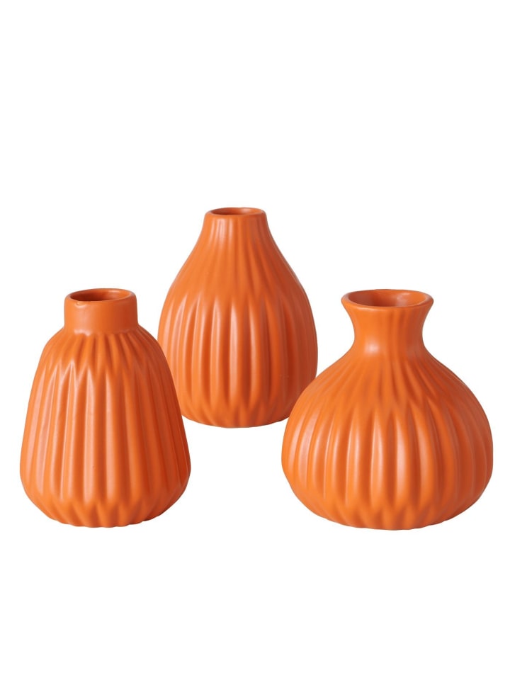 Vase Esko 3er-Set in orange