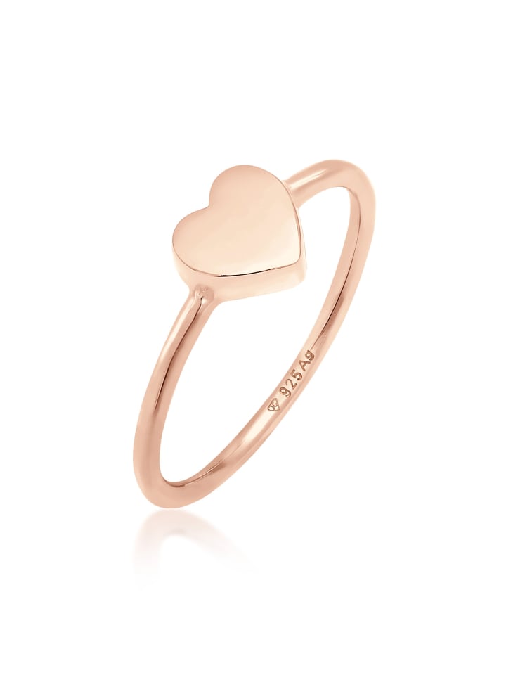 Ring 925 Sterling Silber Herz in Rosegold