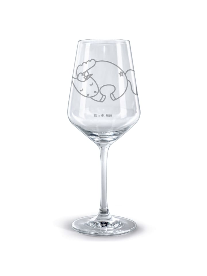 Weinglas Einhorn Nacht ohne Spruch in Transparent
