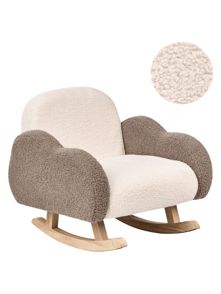 Kinderschaukelstuhl SKARE in Beige/Braun - (W) 54 x (H) 52 x (L) 54 cm