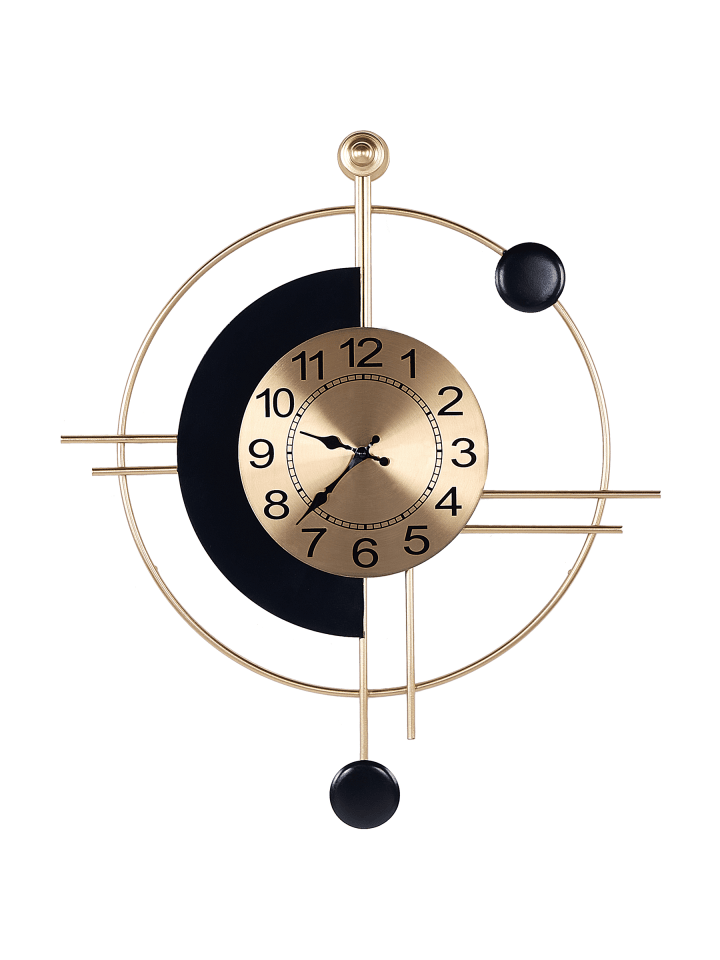Wanduhr ALLOGNY in Gold/Schwarz - (W) 59 x (H) 67 x (L) 1 cm