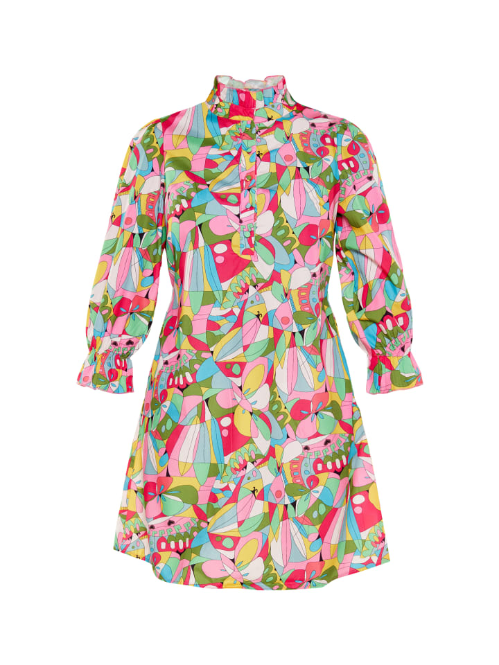 Women Dress in pink multicolor