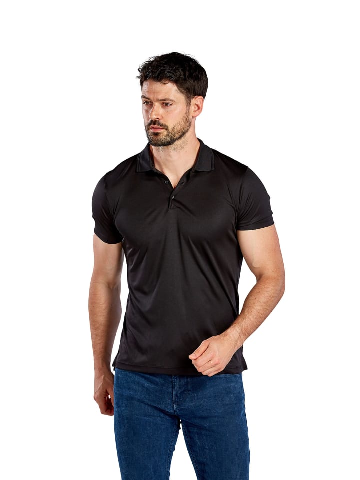 Herren Funktionspolo in schwarz