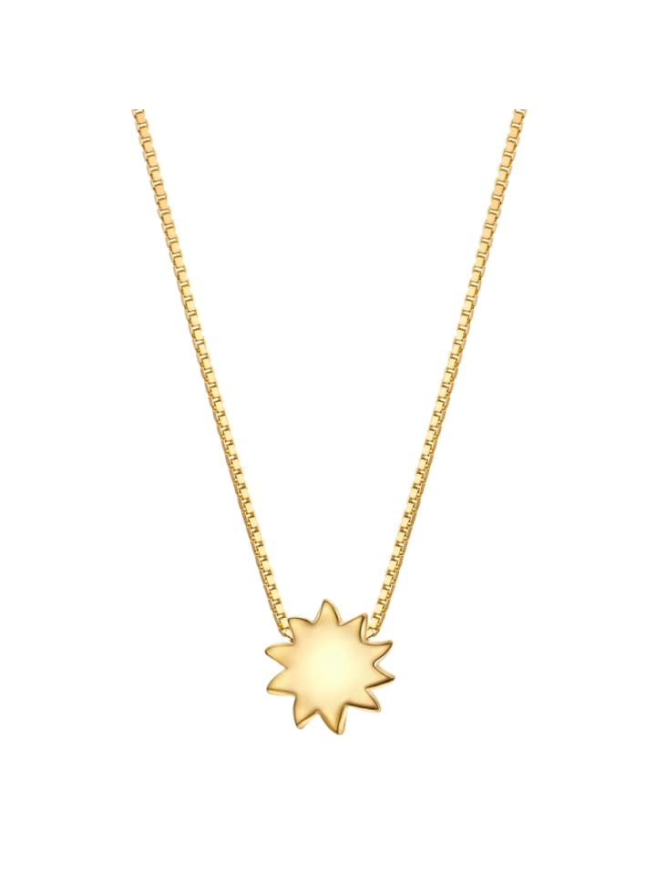 Kette Sonne aus Sterling Silber in gelbgold