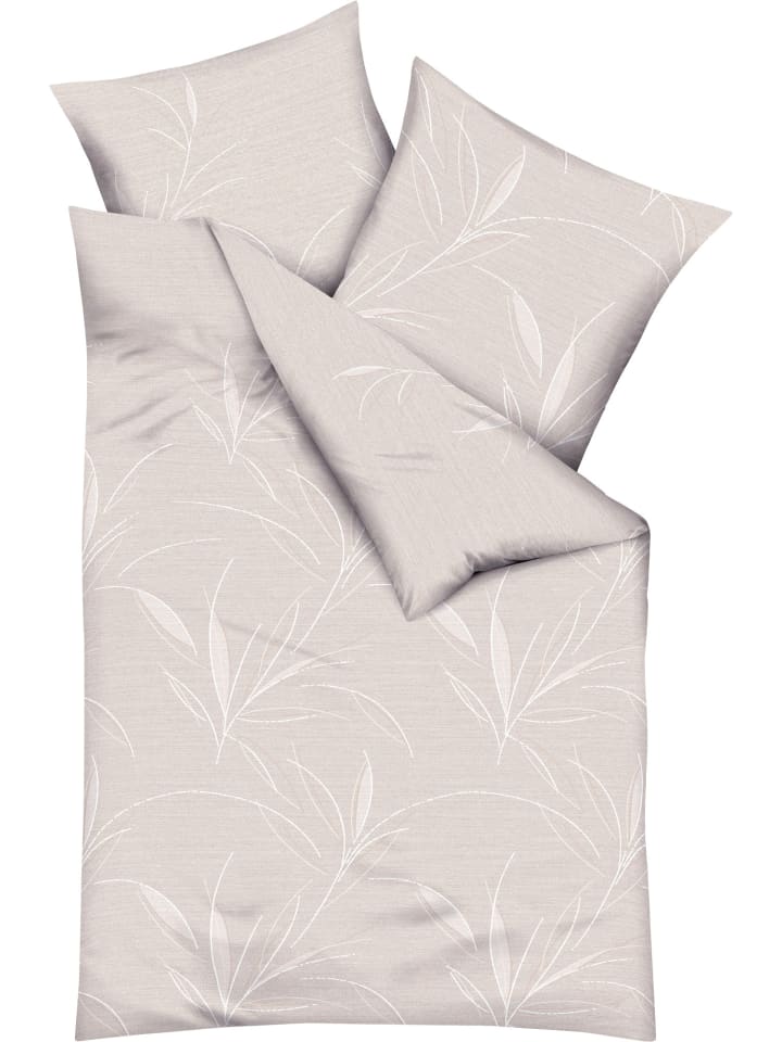 Mako-Satin Bettwäsche in beige