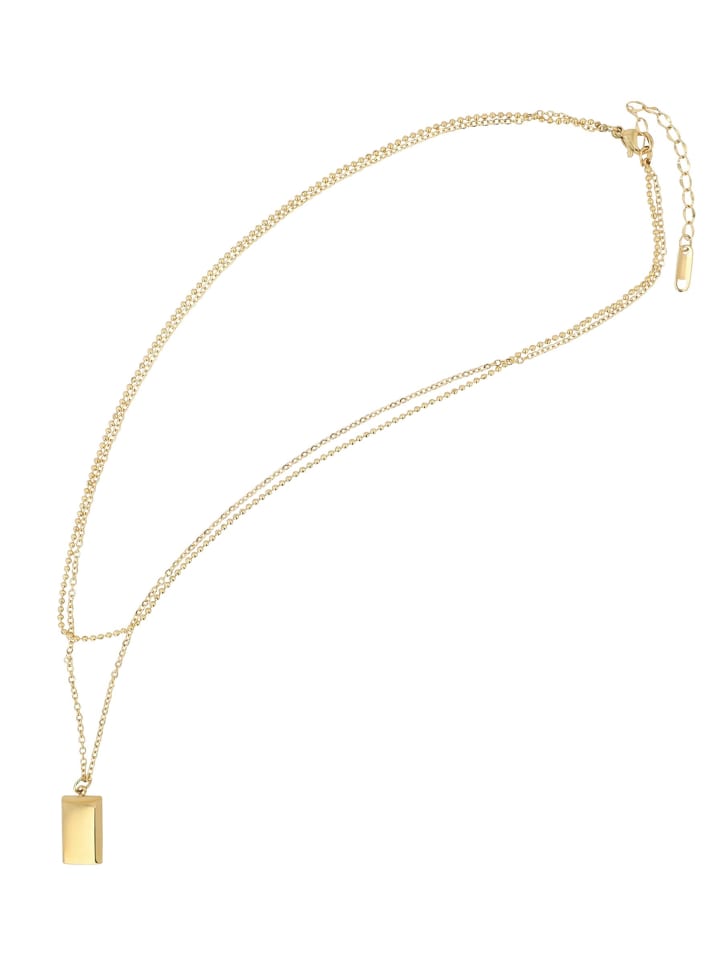 Damen Halskette mit Anhänger – aus Edelstahl in gold
