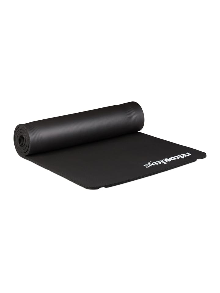 2 x Yogamatte in Schwarz - (B)60 x (H)1 x (T)180 cm